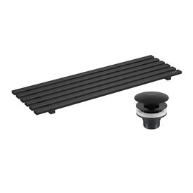 Kit com Grelha Válvula e Conector  Kit Grelha + Válvula para Cuba Black Matte