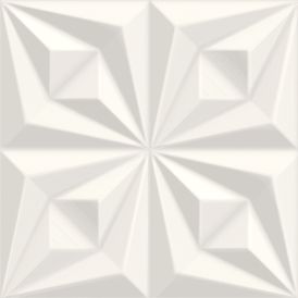 Azulejo Drapeado Branco Acetinado - 60x60cm Retificado
