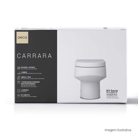 Kit Completo Deca Bacia Convencional Carrara Branco