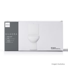Kit Completo Deca Bacia com Caixa Acoplada Quadra Branco