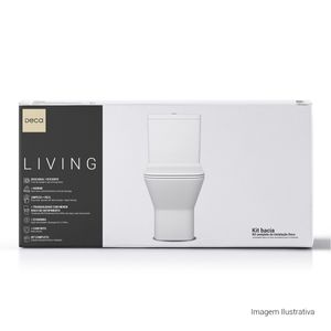 Kit Completo Deca Bacia com Caixa Acoplada Living Branco