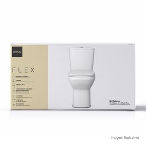 Kit Completo Deca Bacia com Caixa Acoplada Flex Branco
