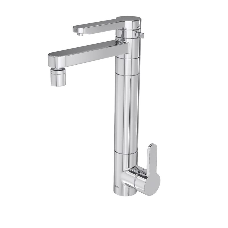 Misturador-Monocomando-Deca-de-Mesa-para-Cozinha-com-Filtro-Twin-Cromado---Deca---2240.C---Fundo-Branco-Produto-Principal-SKU-posicionada-na-diagonal-esquerda