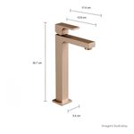 Misturador-Monocomando-Deca-de-Mesa-Bica-Alta-para-Lavatorio-com-Textura-Unic-Corten---Deca---2885.CT90.MT.T02---Fundo-Branco-Medida-Foto-com-medidas-Produto-unico-ou-multiplos