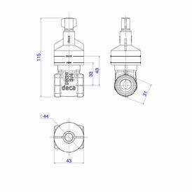 Base Registro de Gaveta 3/4"