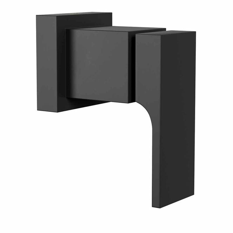 Acabamento-para-Registro-de-Pressao-Deca-1-2--e-3-4--com-Mecanismo-1-2-Volta-Unic-Black-Matte---Deca---4916.BL90.PQ.MT---Fundo-Branco-Produto-Principal-SKU-posicionada-na-diagonal-direita-ou-redondo-e-produto-fechado