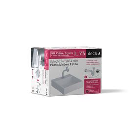 Kit Cuba L.73 com Torneira de Mesa Bica Baixa Link