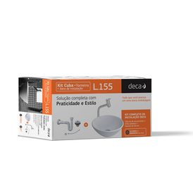 Kit Cuba L.155 com Torneira de Mesa Bica Alta Link