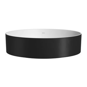 Cuba-de-Sobrepor-Deca-Redonda-400mm-Ebano-Fosco-e-Branco-Fosco---Deca---L.1050.72---Fundo-Branco-Produto-Principal-SKU-posicionada-de-frete-e-reto