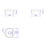 Cuba-de-Sobrepor-Deca-Redonda-30cm-Soft-Antracite---Deca---L.22030.85---Fundo-Branco-Medida-Imagem-do-Desenho-tecnico-de-engenharia