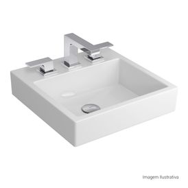 Cuba de Sobrepor Deca com Mesa Quadrada Branco