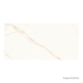 Porcelanato Polido Marmorizado 60x120cm Branco - Portinari Opera Wh Pol Retificado
