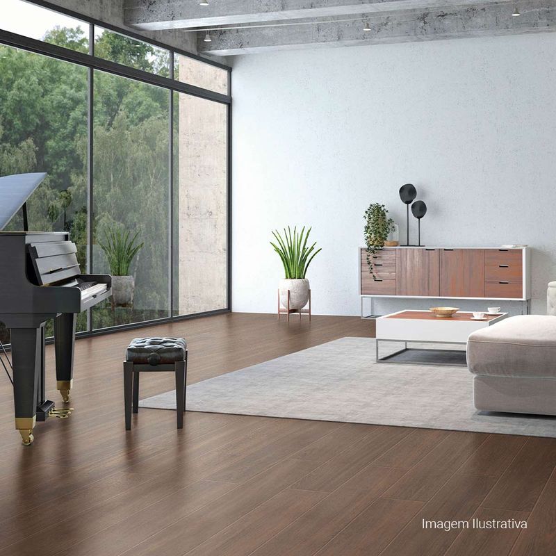 Porcelanato-Cappuccino-Natural-Dark-Brown-20x120cm-Ret---Portinari---6061475A---Ambientada-Ampla-