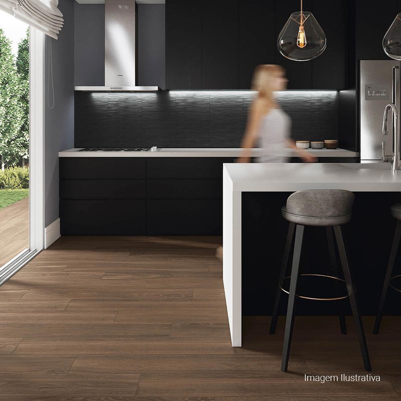 Porcelanato-Cappuccino-Natural-Dark-Brown-20x120cm-Ret---Portinari---6061475A---Ambientada-Ampla-
