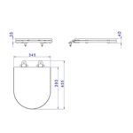 Assento de Poliéster Deca Slow Close Monocromático Soft Antracite AP237CZ85 Deca