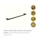 Porta Toalha 50cm Deca You Brown Matte 2040MR104050MT Marrom Fosco Deca