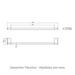 Porta Toalha 50cm Deca You Brown Matte 2040MR104050MT Marrom Fosco Deca