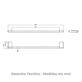 Porta Toalha 50cm Deca You Brown Matte 2040.MR104.050.MT Marrom Fosco Deca