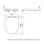 Assento Sanitário Termofixo Slow Close e Easy Clean AP23617 Branco Deca