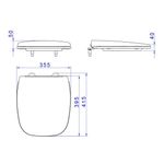 Assento Termofixo Slow Close e Easy Clean para Bacias Flex Branco AP38617 Deca