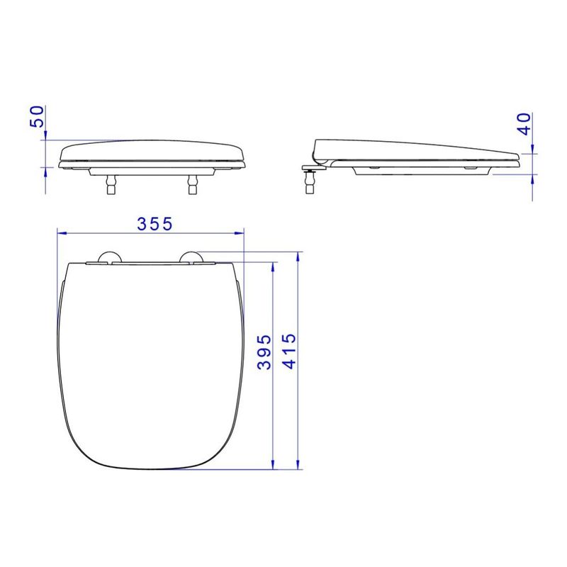 Assento Termofixo Slow Close e Easy Clean para Bacias Flex Branco AP38617 Deca