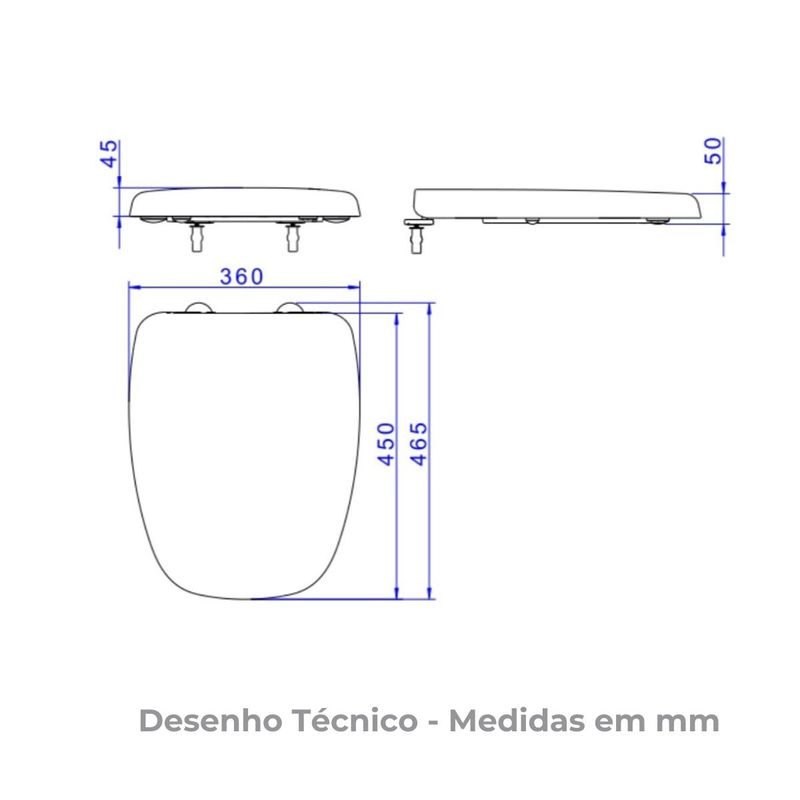 Assento Sanitário Termofixo Slow Close e Easy Clean AP81617 Branco Deca
