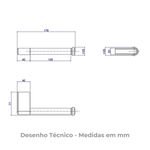 Porta Papel Higiênico Deca You Black Matte 2020BL104MT Preto Deca