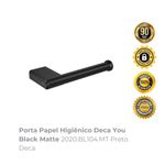 Porta Papel Higiênico Deca You Black Matte 2020BL104MT Preto Deca
