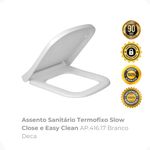 Assento Sanitário Termofixo Slow Close e Easy Clean AP41617 Branco Deca