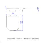 Assento Sanitário Termofixo Slow Close e Easy Clean AP41617 Branco Deca