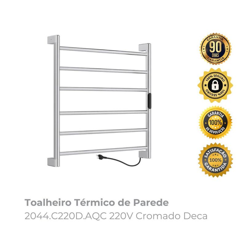 Toalheiro Térmico de Parede 2044C220DAQC 220V Cromado Deca