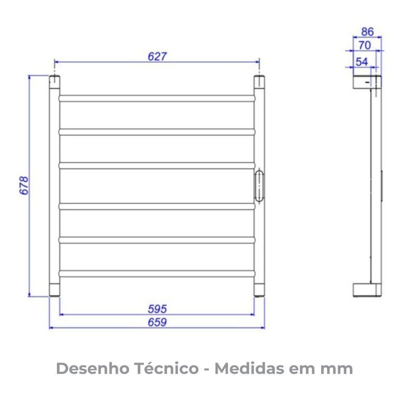 Toalheiro Térmico de Parede 2044C220DAQC 220V Cromado Deca