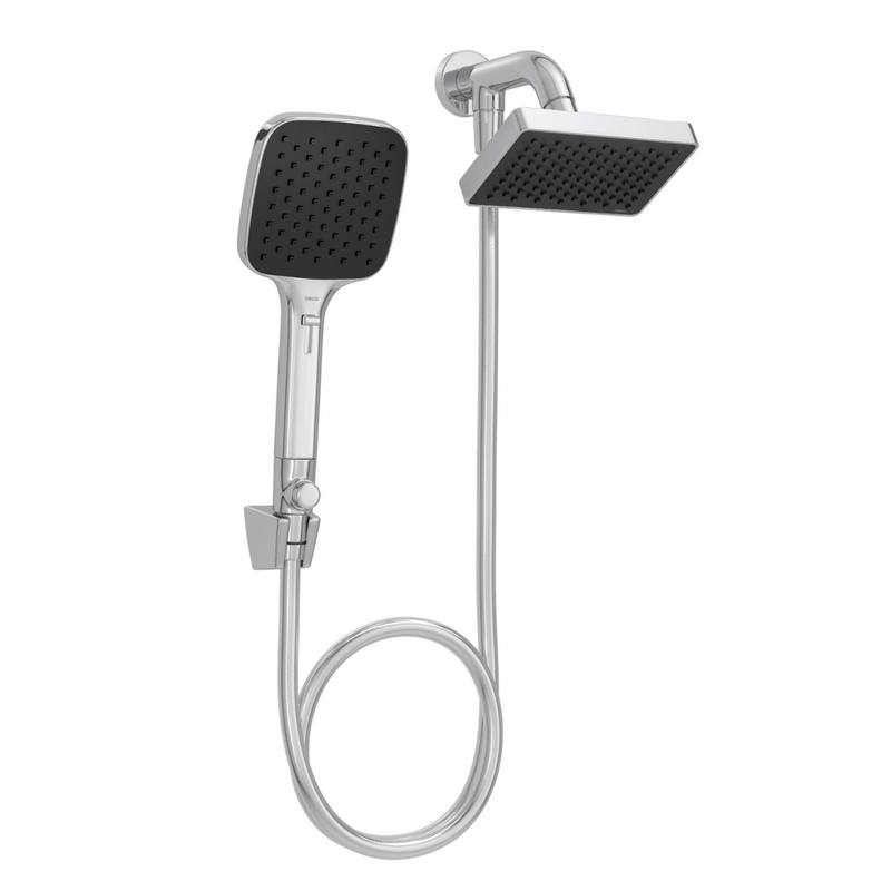 Chuveiro Retangular de Parede 15cm com Desviador Cromado-1762363050254