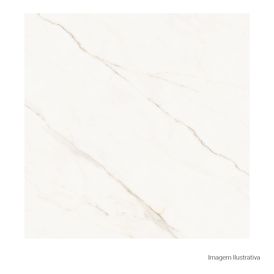 Porcelanato Marmorizado Natural 90x90cm Branco - Portinari Opera Covelano Nat Esmaltado Retificado