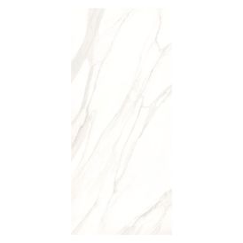 Porcelanato Acetinado Marmorizado 120x270cm Branco - Portinari Calacata Wh Act Esmaltado Retificado