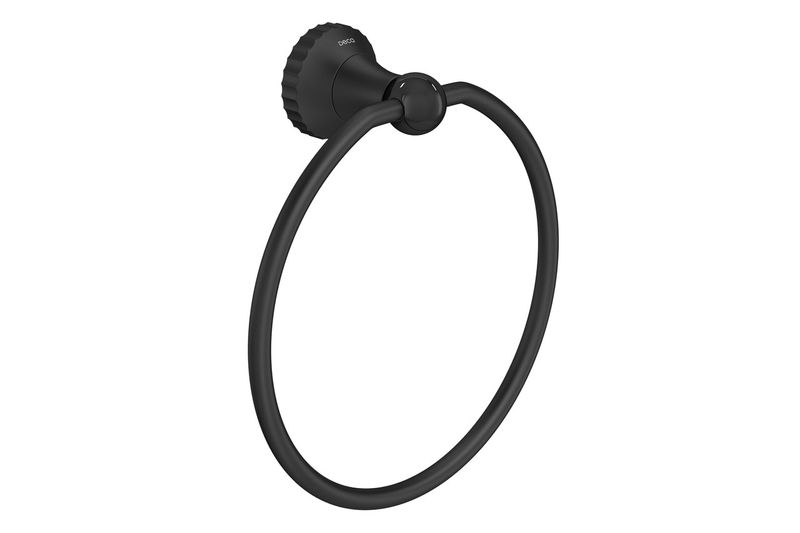 Porta Toalha Argolado Pérola Black Matte-2050.Bl108.Mt-1771201773368