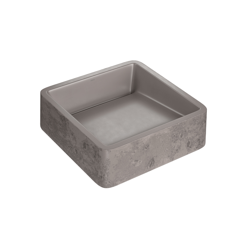 Cuba de Apoio Deca Quadrada Cimentícia Mocha - L.11040.Etr.64-1771208036583