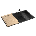 Cuba de Cozinha Retangular 75x40cm com Acessórios Black Matte - Cc.670.75.Ac.Blmt-1771291153599