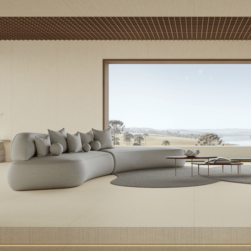 Porcelanato Pedra Acetinado 120x270cm Bege - Portinari Limenstone Eterna Rigatto Sbe Act Esmaltado Retificado - 6063363a-1772067427012