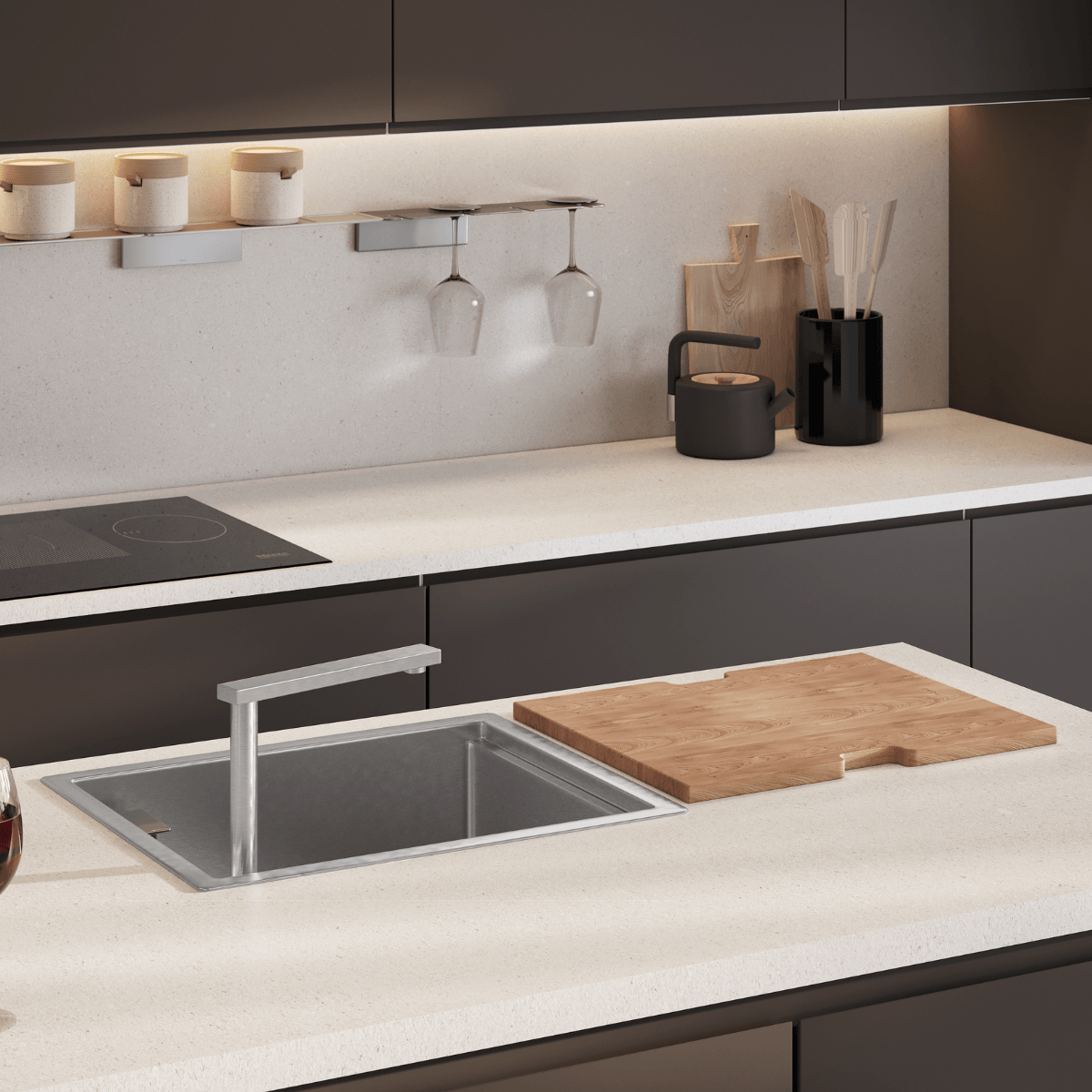 CUBA COZINHA SUPRA HIDE RETANGULAR 50X40CM INOX - CC.670.40.SUP