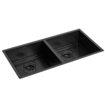Cuba Dupla de Cozinha Retangular 80x40cm Black Matte - Cc.670.80.Duo.Blmt-1771291236142